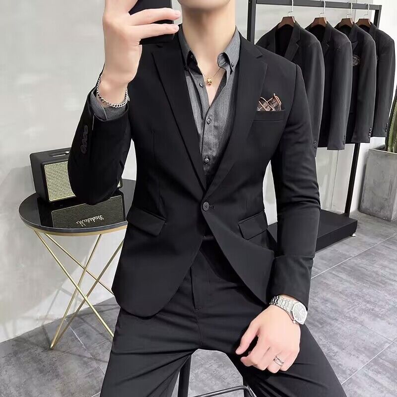 Men'S Urban Formal Wear - Tailored Men's Wedding Suit Set Busin