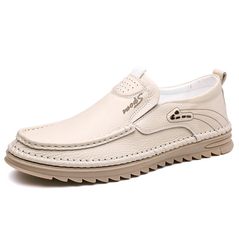 Men Formal Wear With Sneakers - Genuine First Layer Cowhide Business Casual