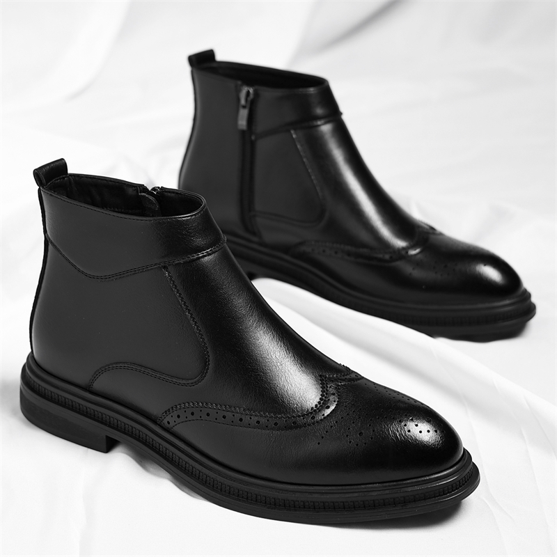 Autumn  Winter Thick Soled Men - Men Formal Wear With Boots ulasan dan harga