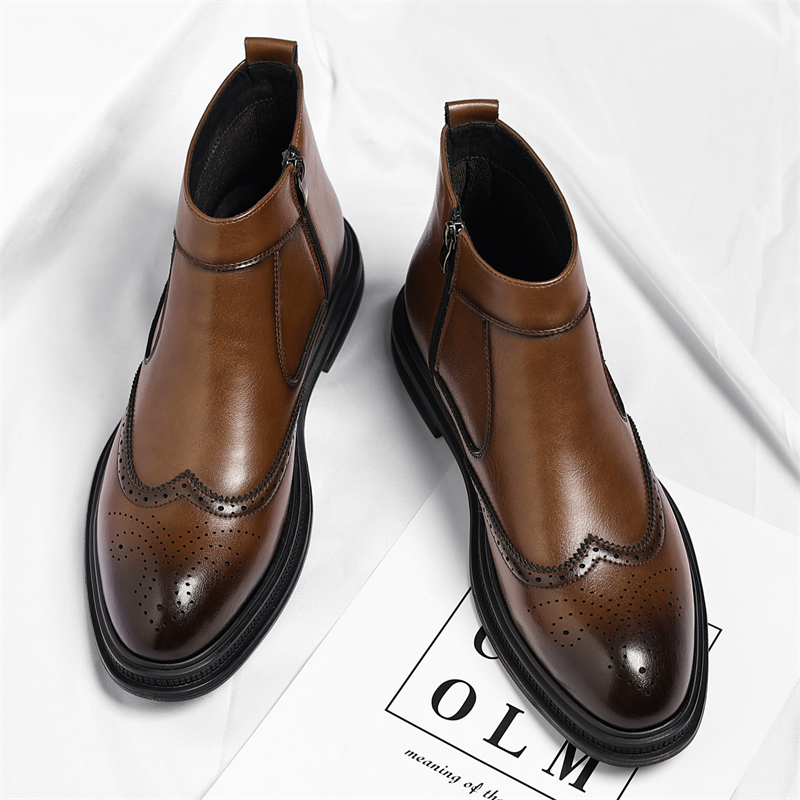 Autumn  Winter Thick Soled Men - Men Formal Wear With Boots ulasan dan harga