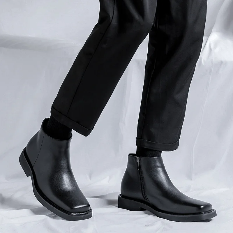 Black New Fashion Men Casual L - Men Formal Wear With Boots ulasan dan harga