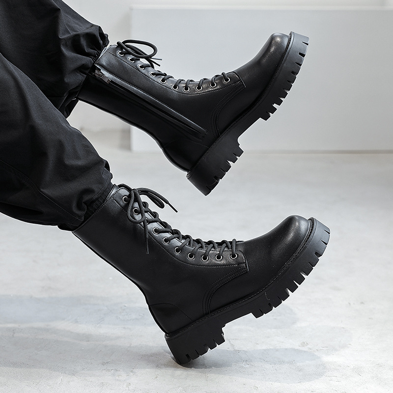 mens fashion motorcycle boots  - Men Formal Wear With Boots ulasan dan harga