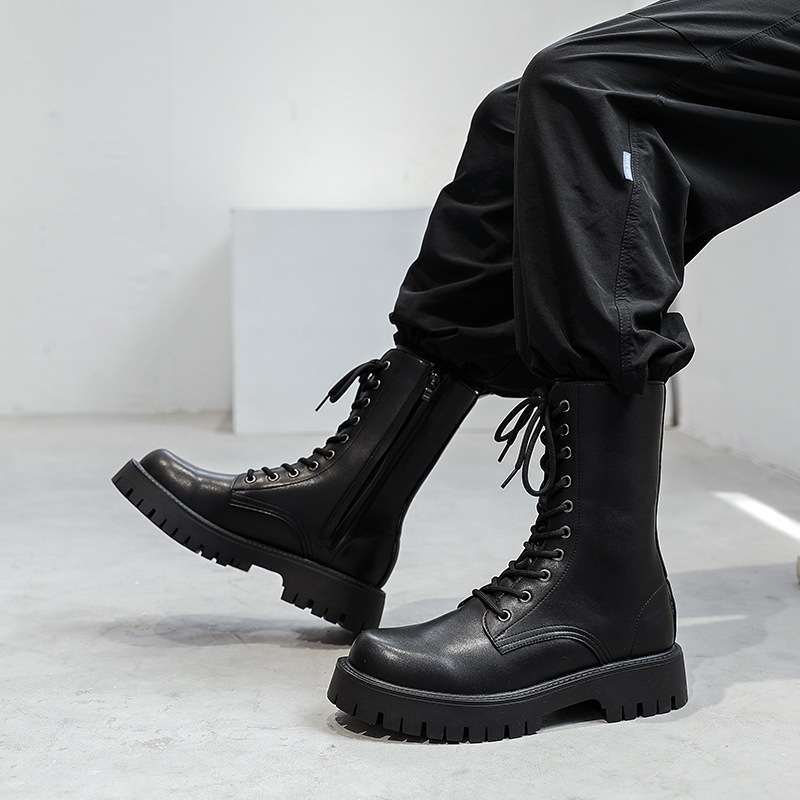 mens fashion motorcycle boots  - Men Formal Wear With Boots ulasan dan harga