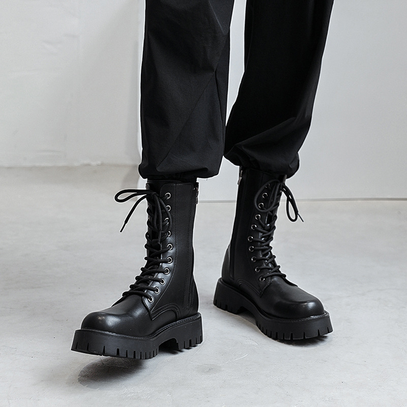 mens fashion motorcycle boots  - Men Formal Wear With Boots ulasan dan harga