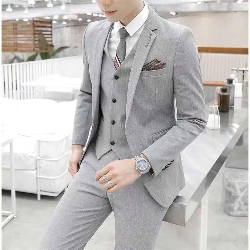 Slim Fit Tee Piece Suit Weddin - Men'S Urban Formal Wear ulasan dan harga