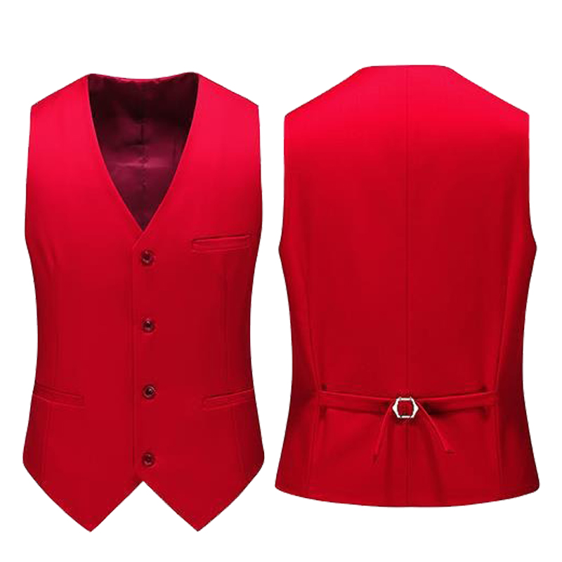 19 Colors Men Vest Solid Color - Men Formal Wear Vest ulasan dan harga
