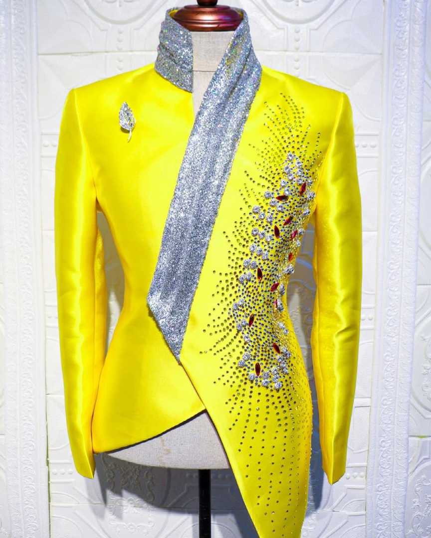 Fashion Yellow Wedding Tuxedos - Formal Wear For Men Yellow ulasan dan harga