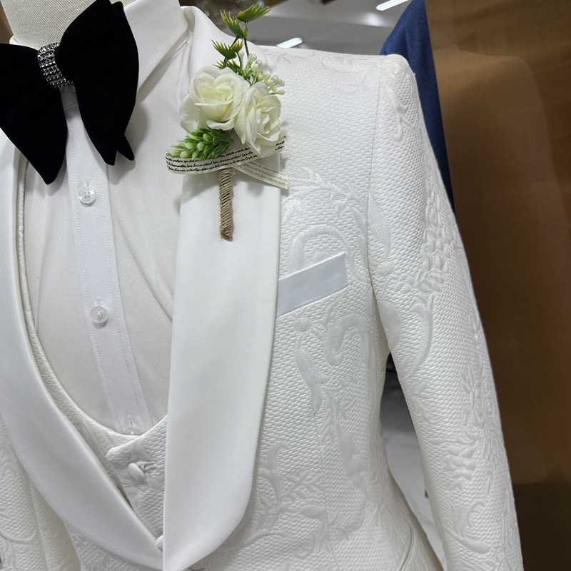 Men Wedding Suit White 3 Piece - Men Formal Wear Wedding ulasan dan harga