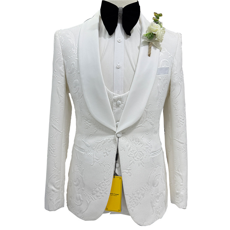 Men Wedding Suit White 3 Piece - Men Formal Wear Wedding ulasan dan harga