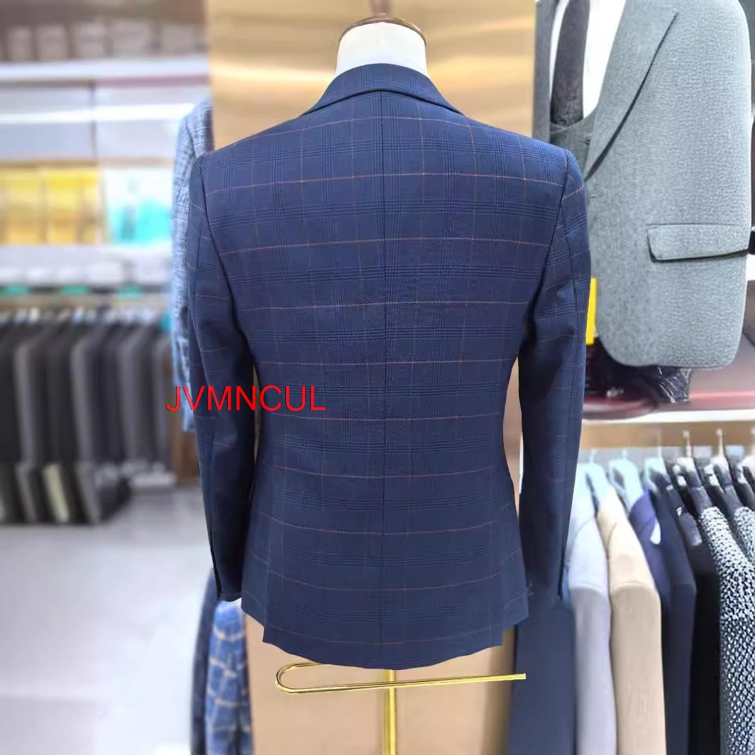 Men's Plaid 3 Piece Suit Slim  - Men Formal Wear Pants ulasan dan harga