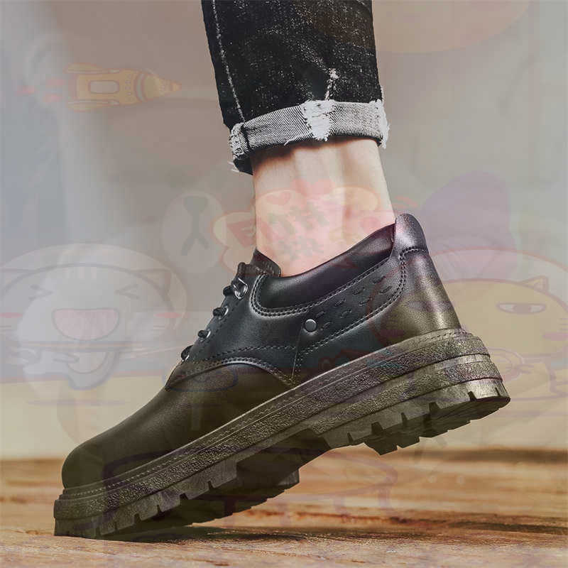 Dark Natural Leather Fashion T - Men Formal Wear With Sneakers ulasan dan harga