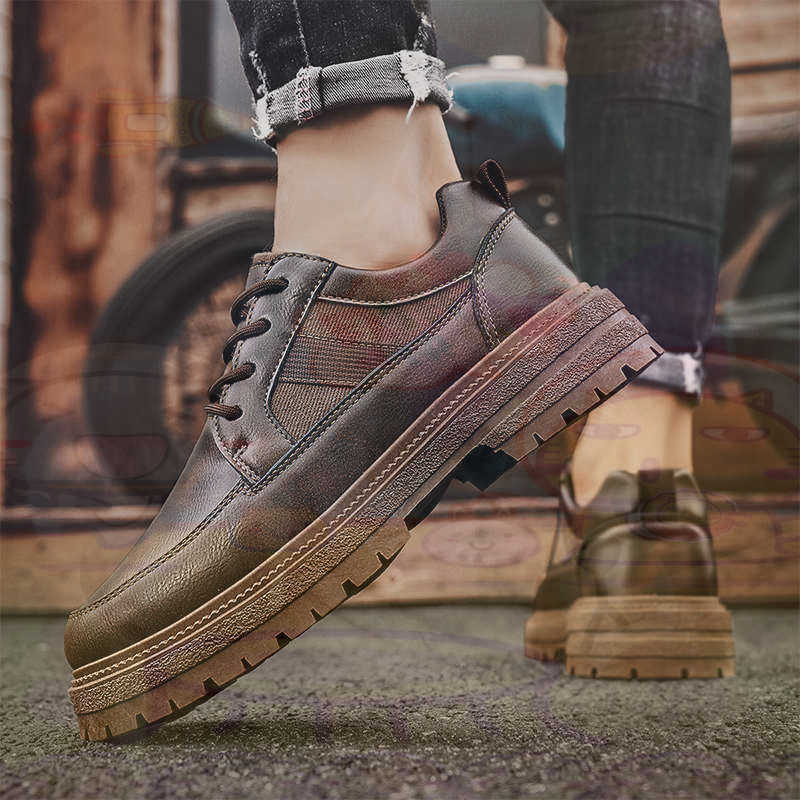 Dark Natural Leather Fashion T - Men Formal Wear With Sneakers ulasan dan harga