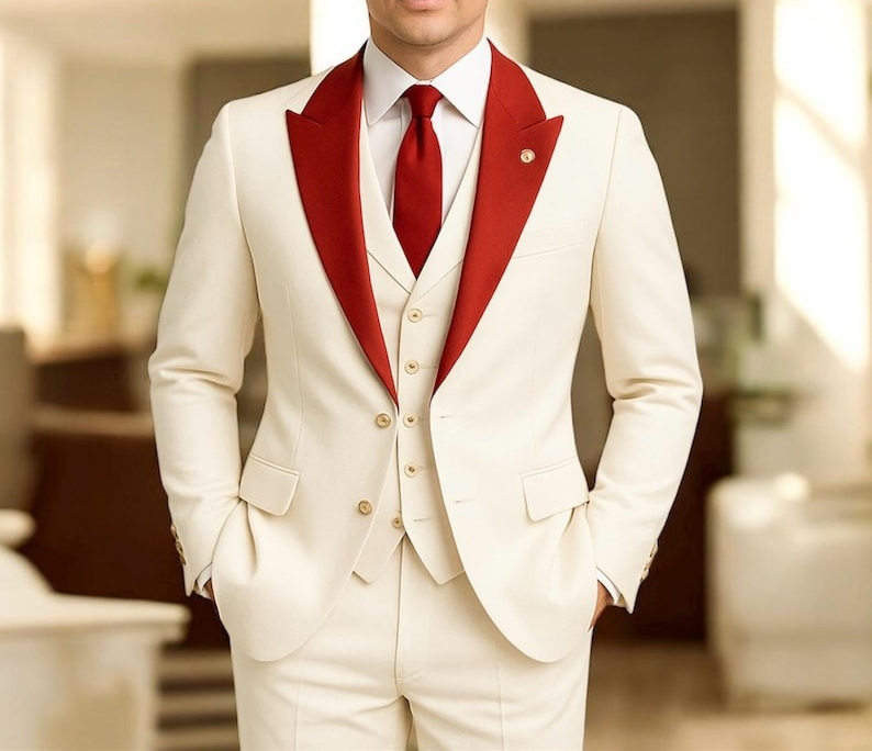 Mens White 3 Piece Suit Formal - Men'S Formal Wear For Engagement ulasan dan harga