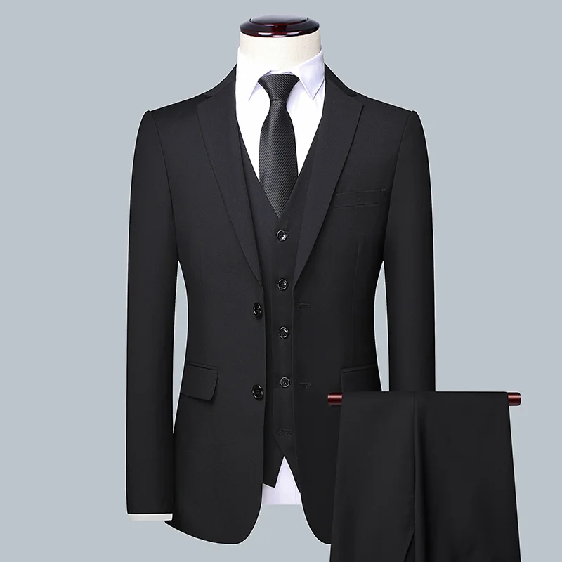 Men's Solid Color Business Sui - Men Formal Wear Wedding ulasan dan harga