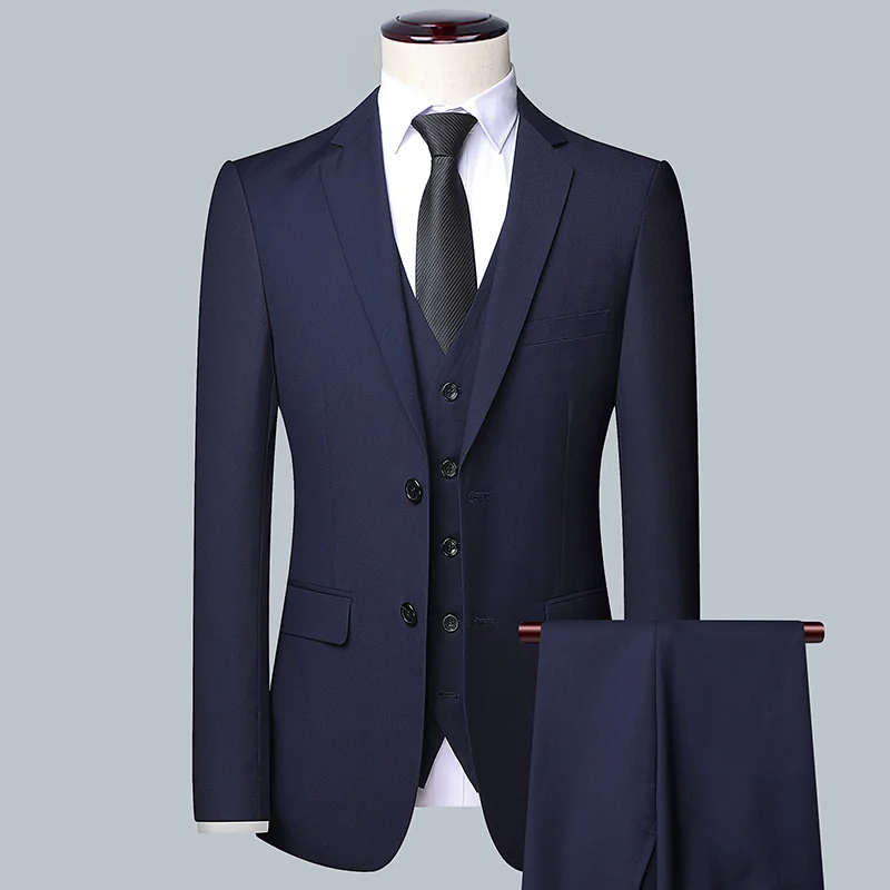 Men's Solid Color Business Sui - Men Formal Wear Wedding ulasan dan harga