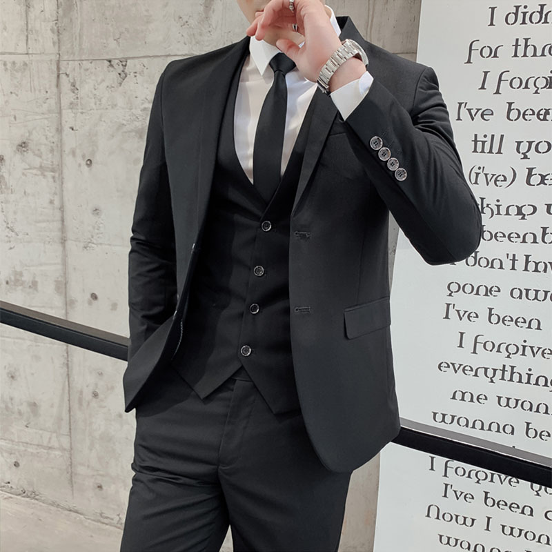 Wedding Suit Three-Piece Set M - Men'S Urban Formal Wear ulasan dan harga