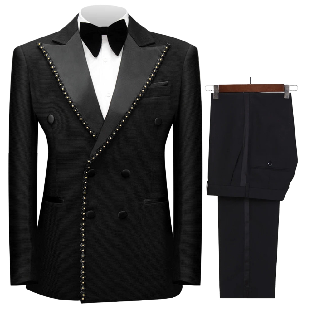 Double Breasted Beaded Formal  - Men Formal Wear Wedding ulasan dan harga