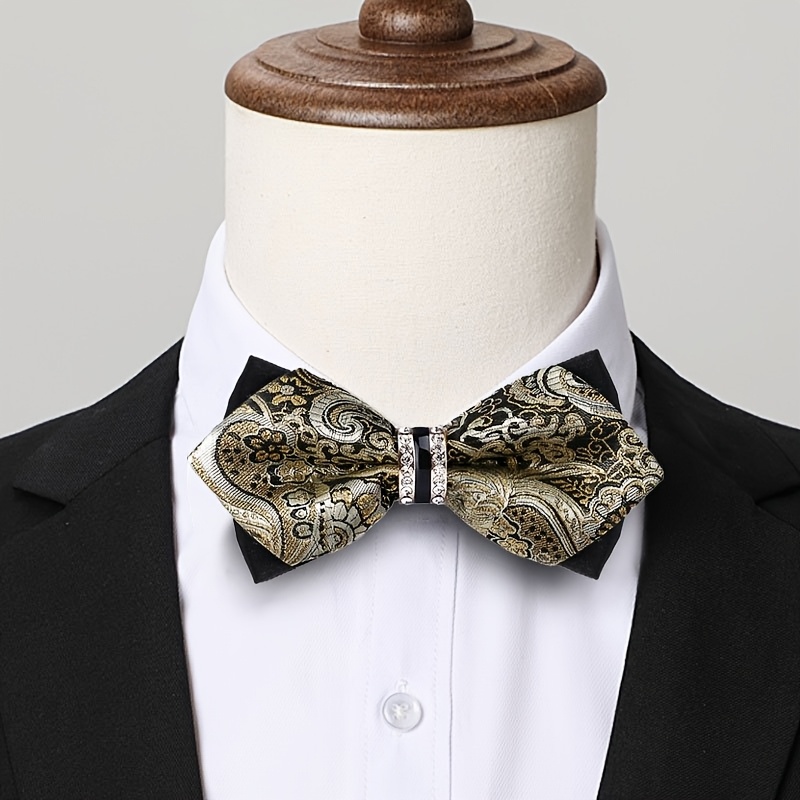 Men's Jacquard Satin Bow Tie w - Formal Wear For Men Yellow ulasan dan harga