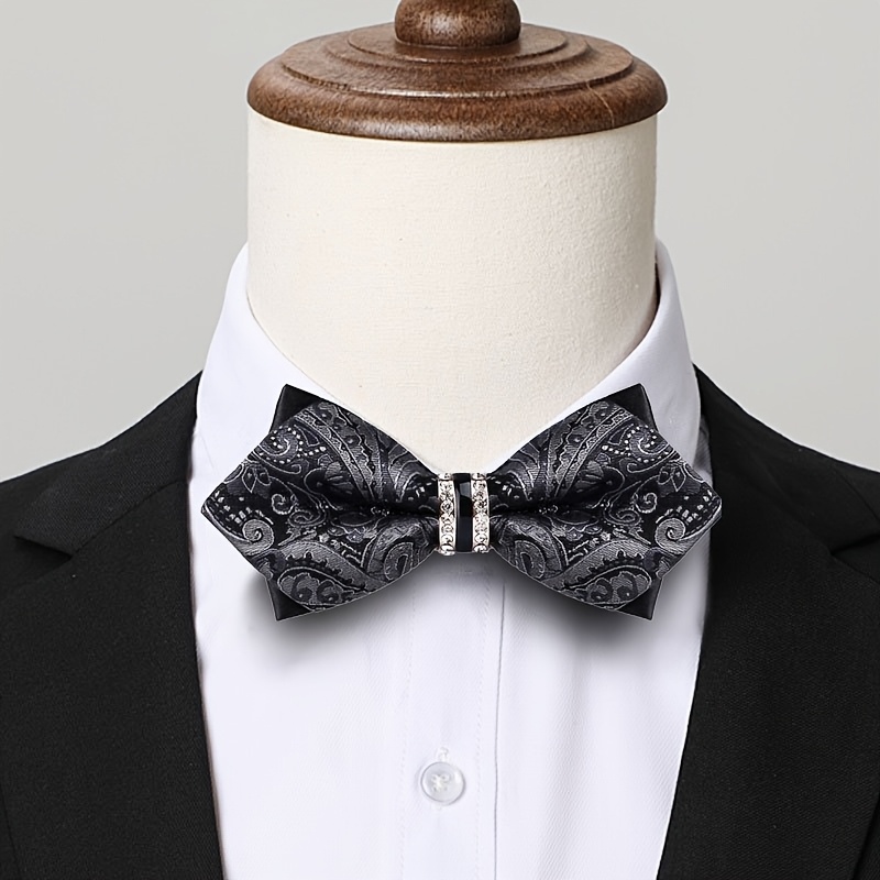 Men's Jacquard Satin Bow Tie w - Formal Wear For Men Yellow ulasan dan harga