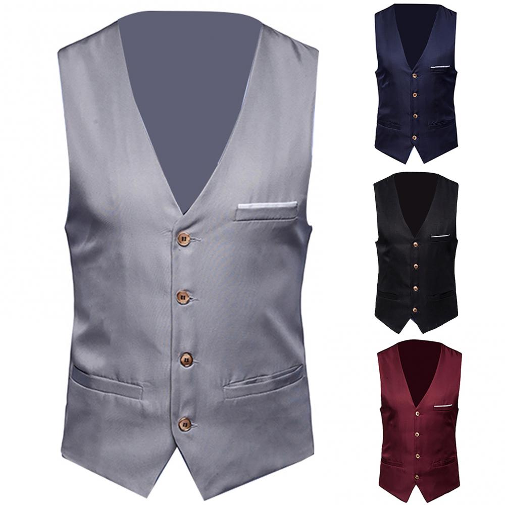 Dress Vests For Men Slim Fits  - Men Formal Wear Vest ulasan dan harga