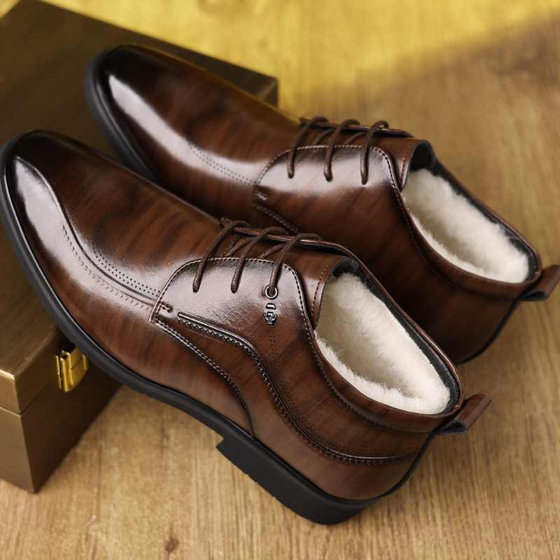 Men's Winter Leather Shoes Vel - Men Formal Wear With Boots ulasan dan harga