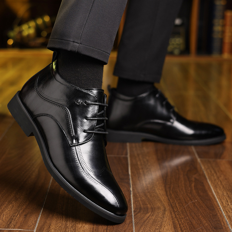 Men's Winter Leather Shoes Vel - Men Formal Wear With Boots ulasan dan harga