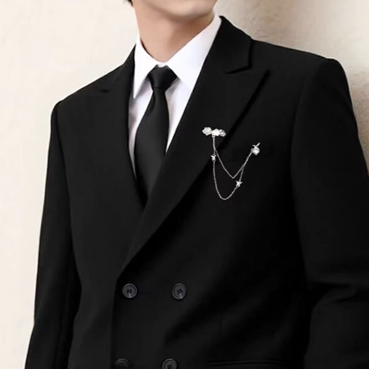 Casual Double-Breasted Wedding - Men'S Formal Wear For Engagement ulasan dan harga