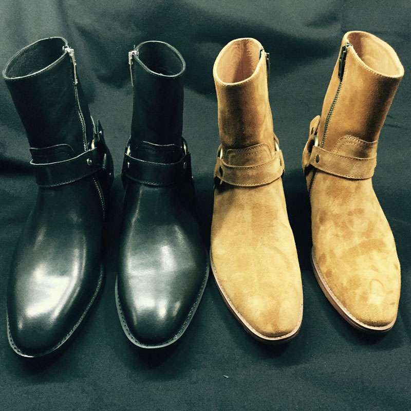 Men Genuine Leather Handmade B - Men Formal Wear With Boots ulasan dan harga